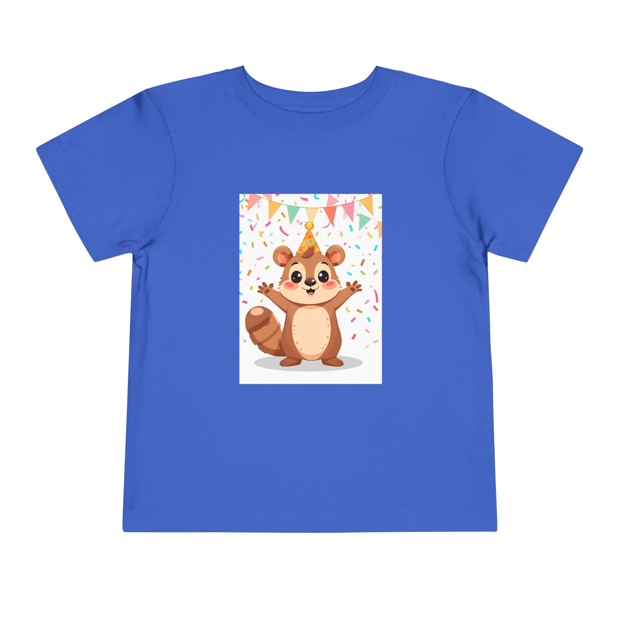 Party Animal With Squirl Toddler Short Sleeve Tee