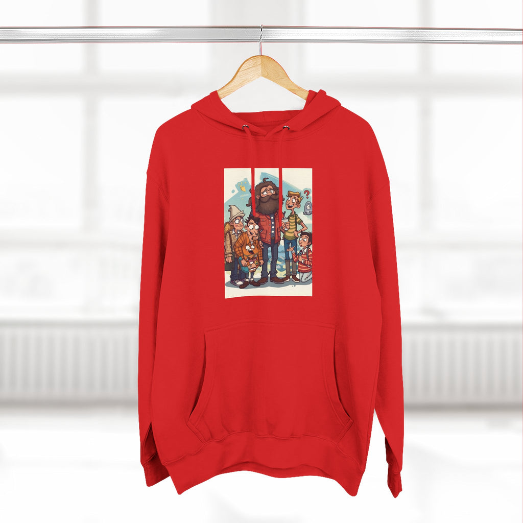 Cozy Family Fun Hoodie, Three-Panel Fleece Sweatshirt, Gift for Parents, Casual Wear, Holiday Apparel, Winter Fashion