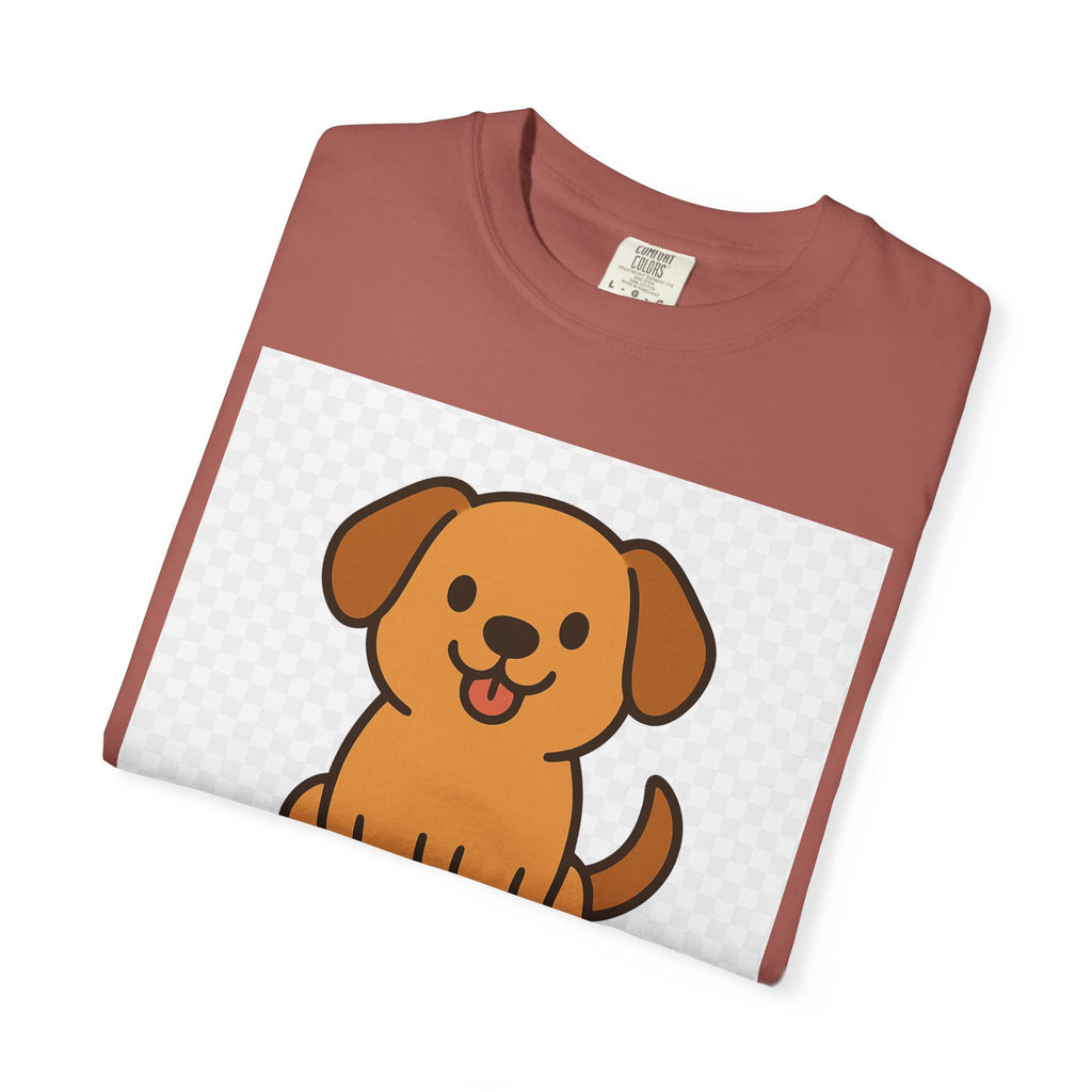 Dog Lover Garment-Dyed T-Shirt, Cute Animal Tee, Pet Parent Gift, Casual Dog Shirt, Unisex Doggy Apparel