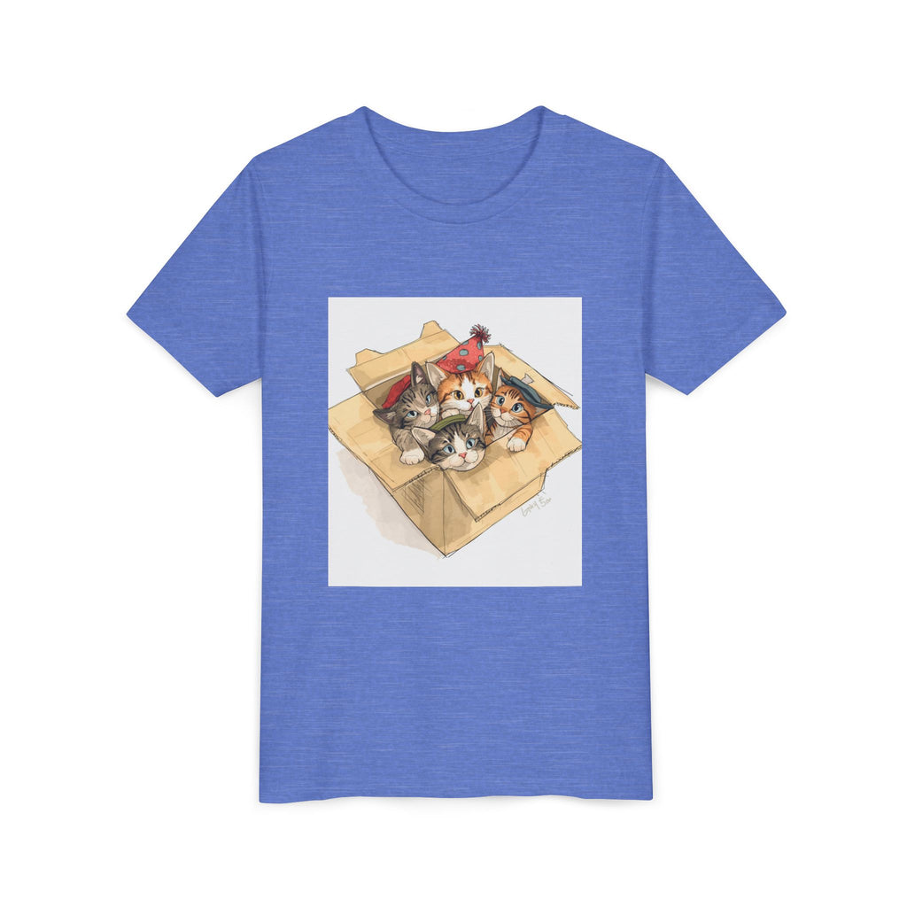 Cute Kittens In Box Youth Short Sleeve Tee