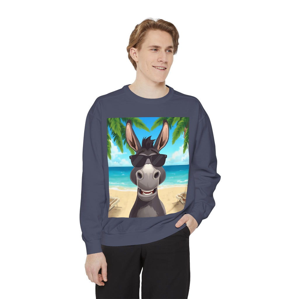 Donkey Beach Vibe Unisex Garment-Dyed Sweatshirt