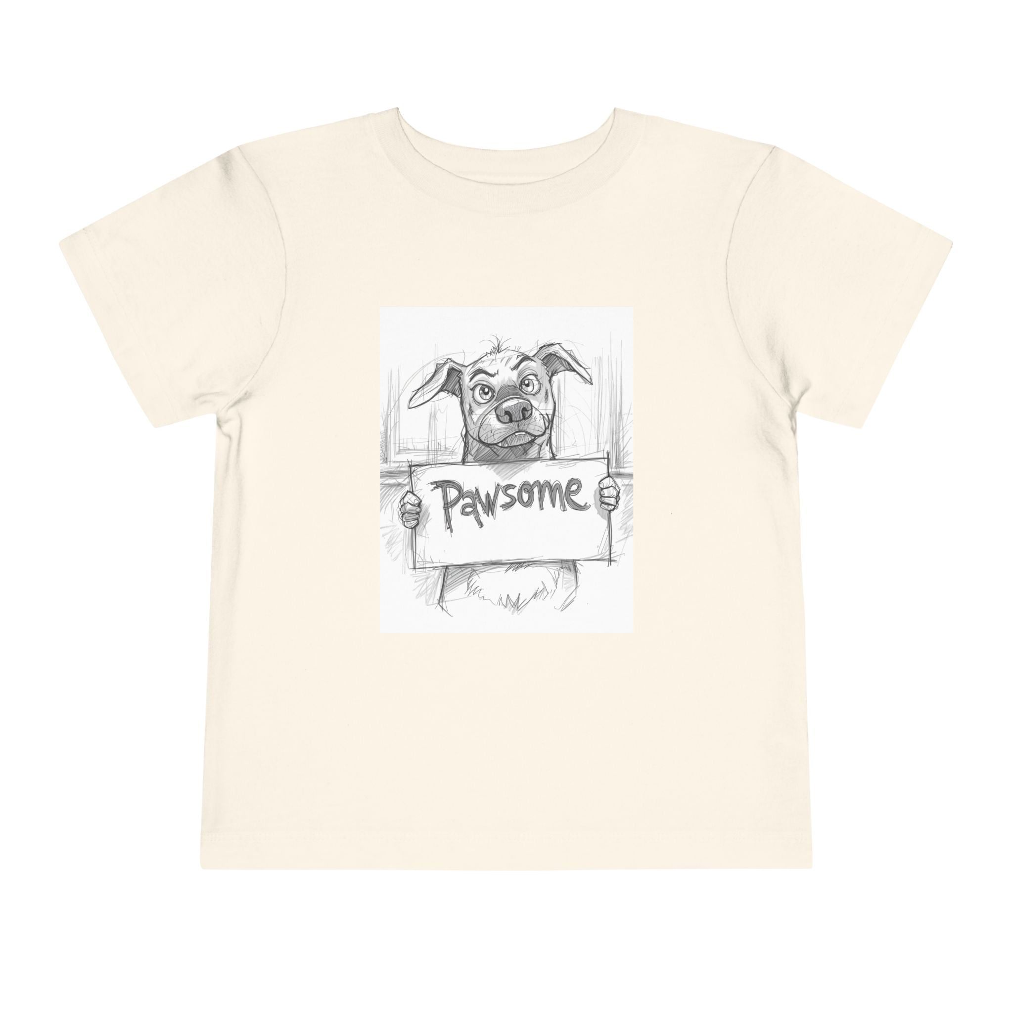 Pawsome Toddler Tee, Cute Dog Shirt for Kids, Pet Lover Gift, Playful Toddler Outfit, Birthday Gift, Animal Lover Apparel