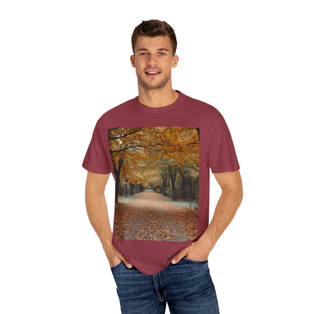 Autumn Pathway T-Shirt | Nature Lover Gift, Fall Fashion, Unisex Tee, Seasonal Wear, Cozy Vibes