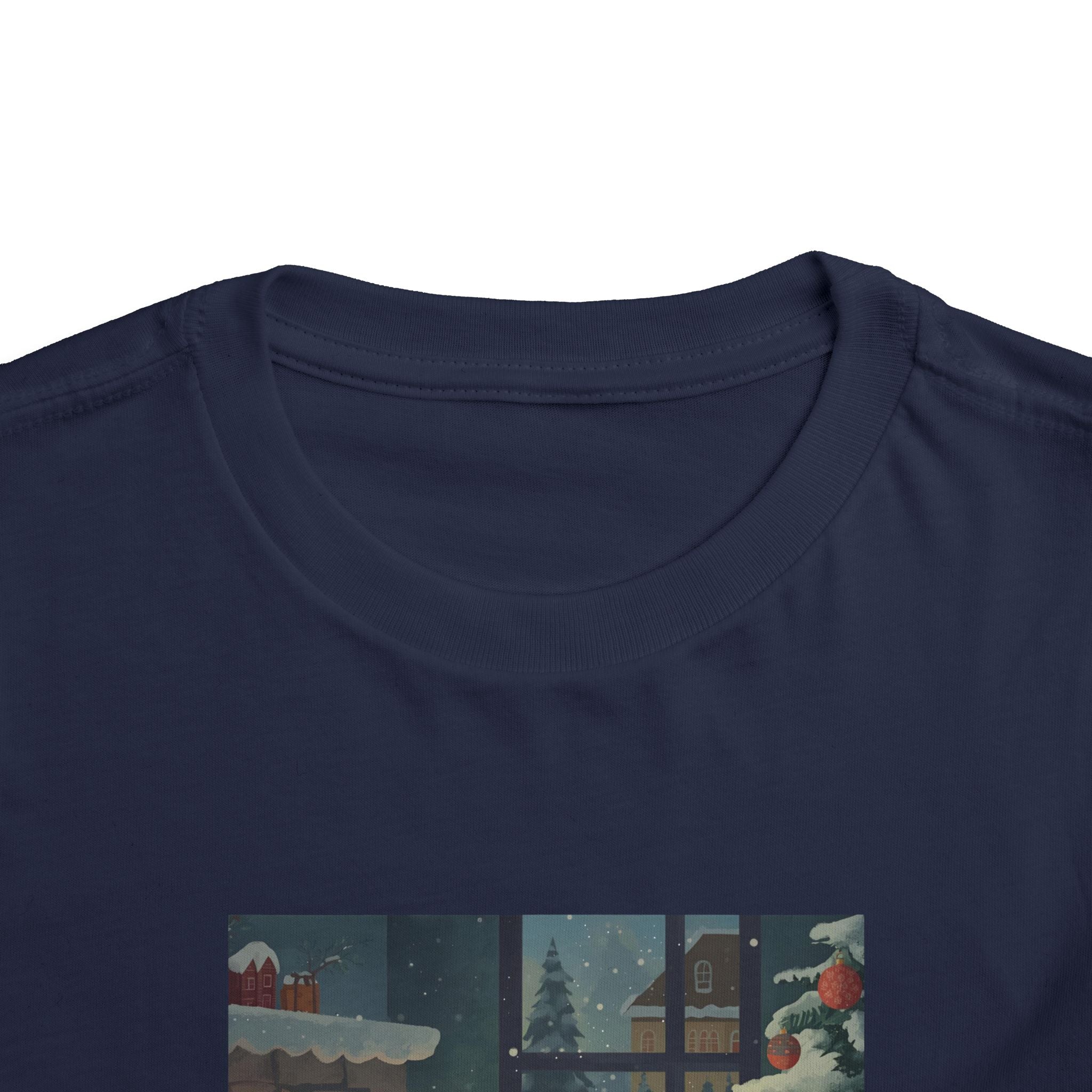 Cute Cat Christmas Festive Toddler Short Sleeve Tee