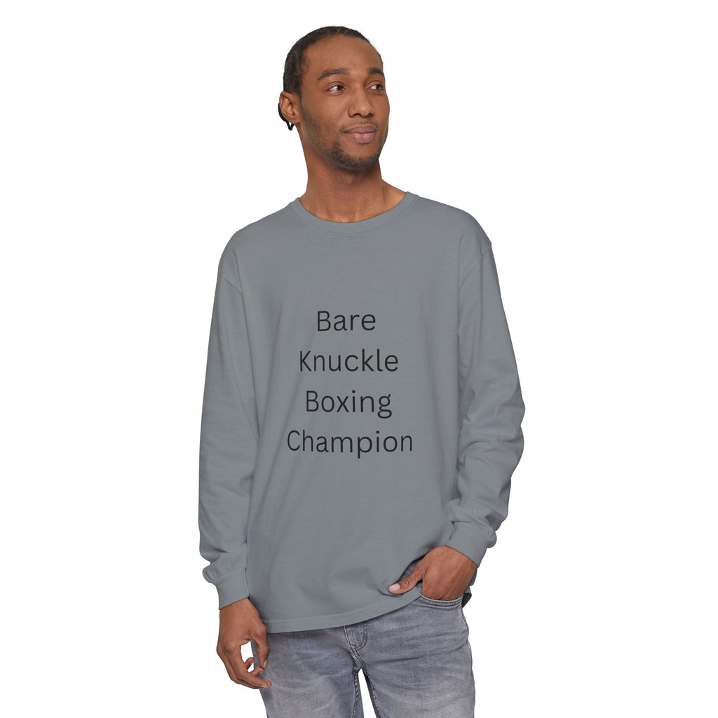 Bare Knuckle Boxing Champion Unisex Garment-dyed Long Sleeve T-Shirt