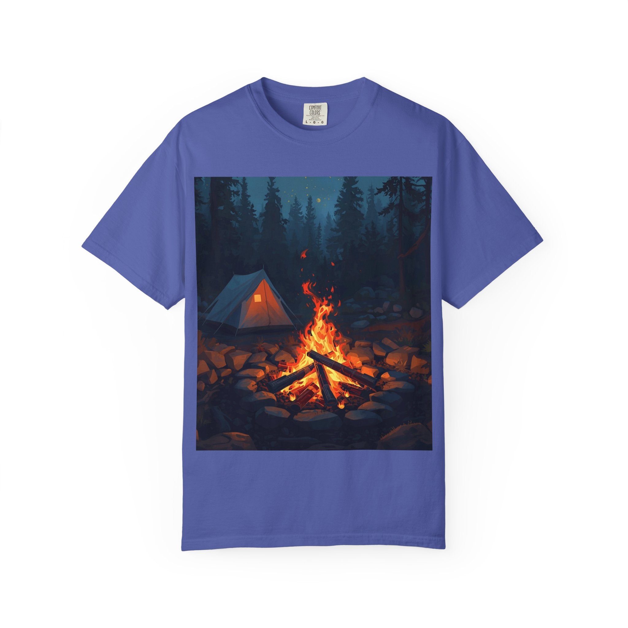 Campfire Adventure T-Shirt - Unisex Outdoors Shirt, Camping Apparel, Nature Lover Gift, Travel Tee, Boho Style Wear