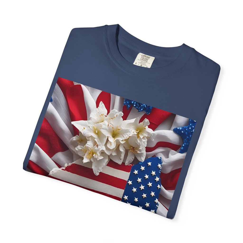 Patriotic Heart T-shirt for Festive Celebrations, 4th of July Apparel, Unisex Graphic Tee, American Pride Shirt, Independence Day Gift