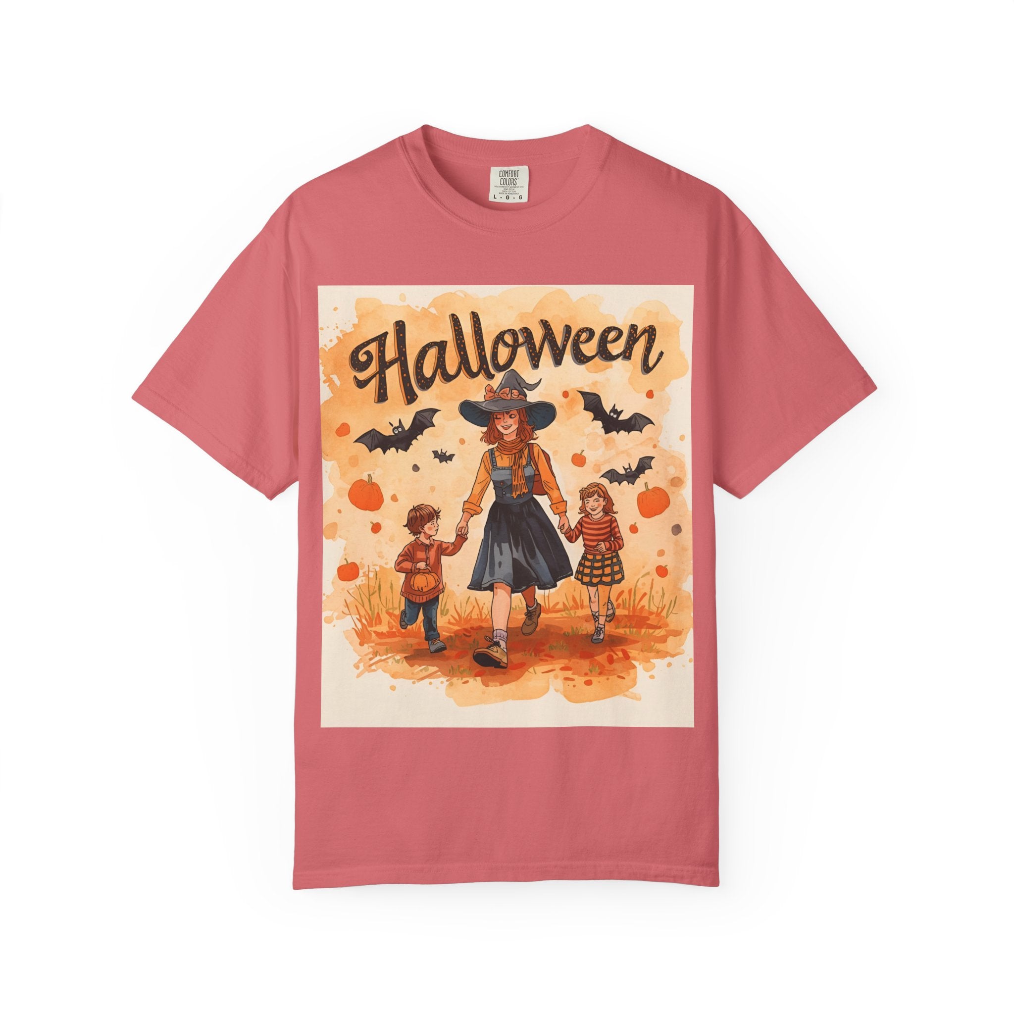 Halloween Themed Mom And Children Unisex T-shirt, Spooky Family Shirt, Fall Apparel, Halloween Costume Tee, Handcrafted Halloween Gift