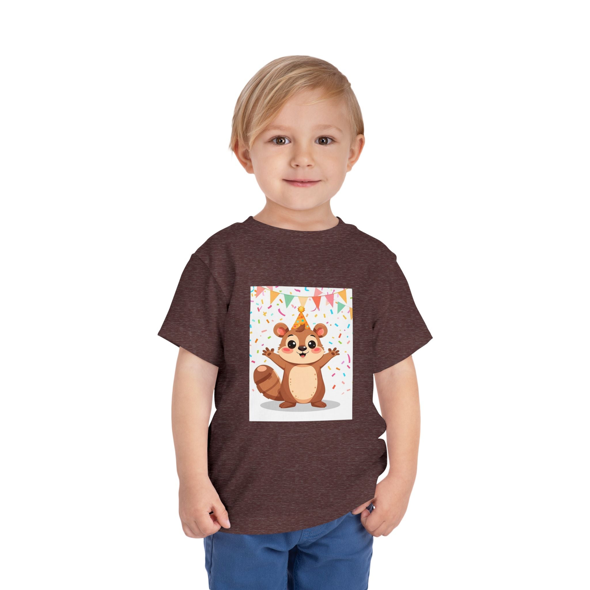 Party Animal With Squirl Toddler Short Sleeve Tee