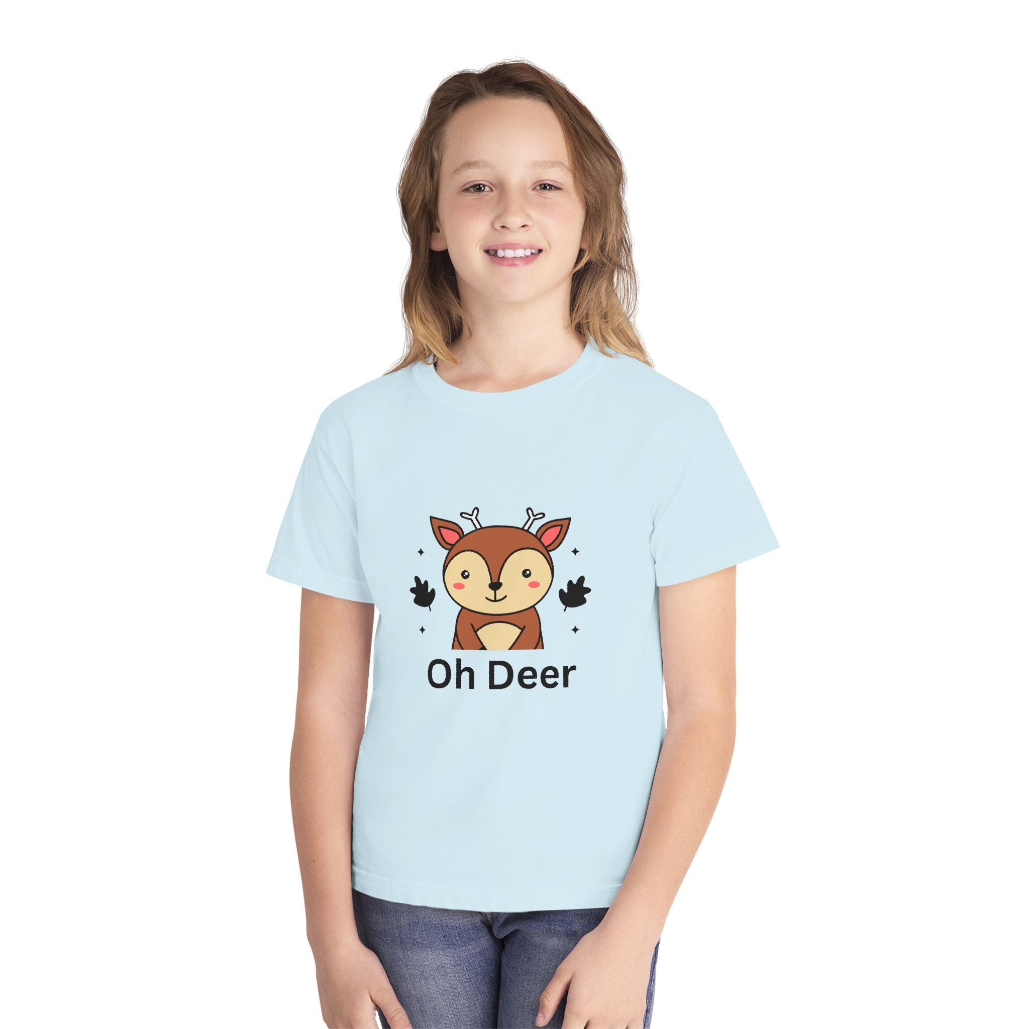 Funny Kids Tee - "Oh Deer" Design, Youth Shirt, Cute Animal Graphic, Perfect Gift for Birthdays, Holidays, or Playtime