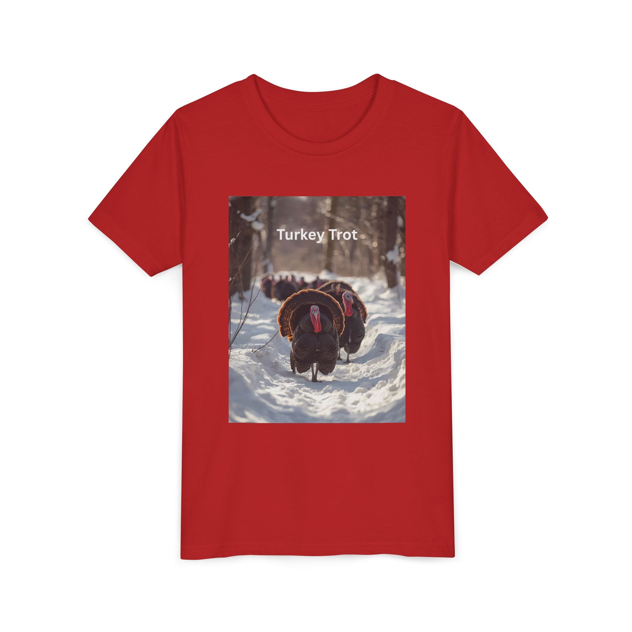 Thanksgiving Turkey Trot Youth Tee, Cute Holiday Shirt, Fall Apparel, Kids Thanksgiving Outfit, Funny Tee for Celebration