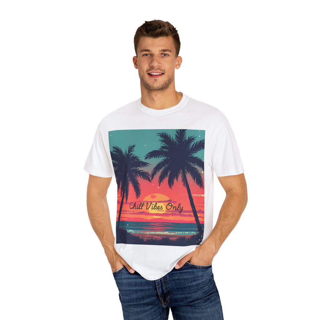 Tropical Sunset Unisex Garment-Dyed T-shirt