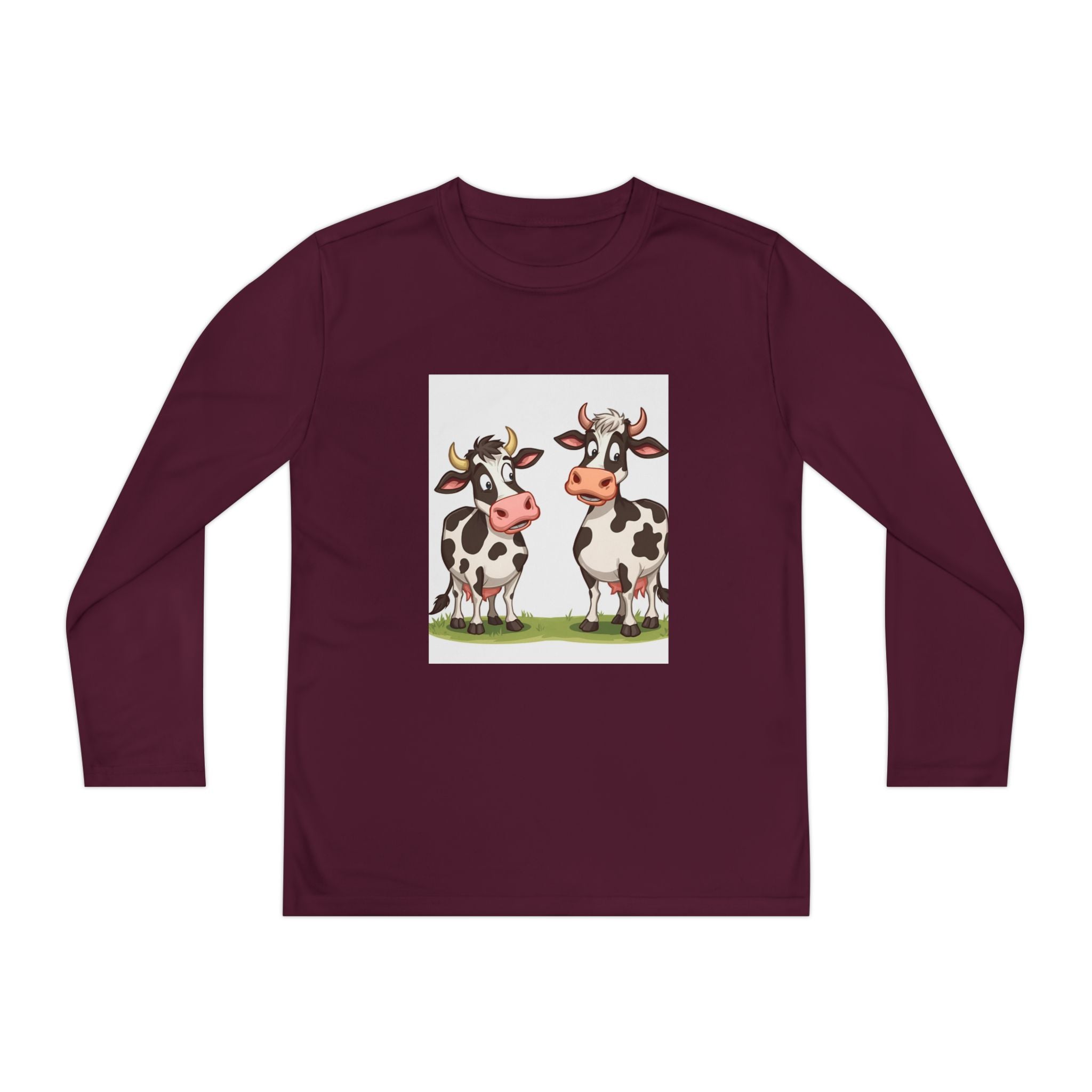 Cute Cows Youth Long Sleeve Competitor Tee