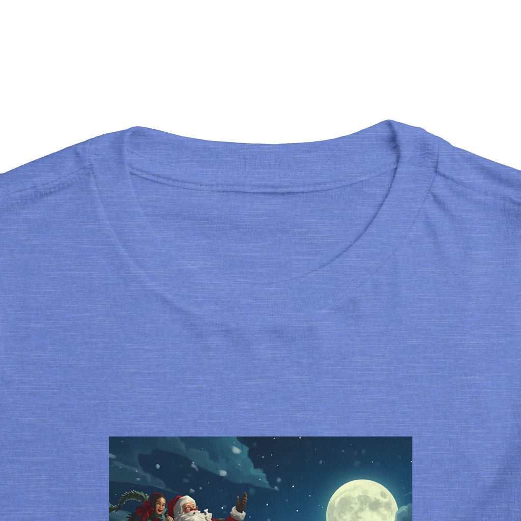 Christmas Santa Sleigh Toddler Short Sleeve Tee