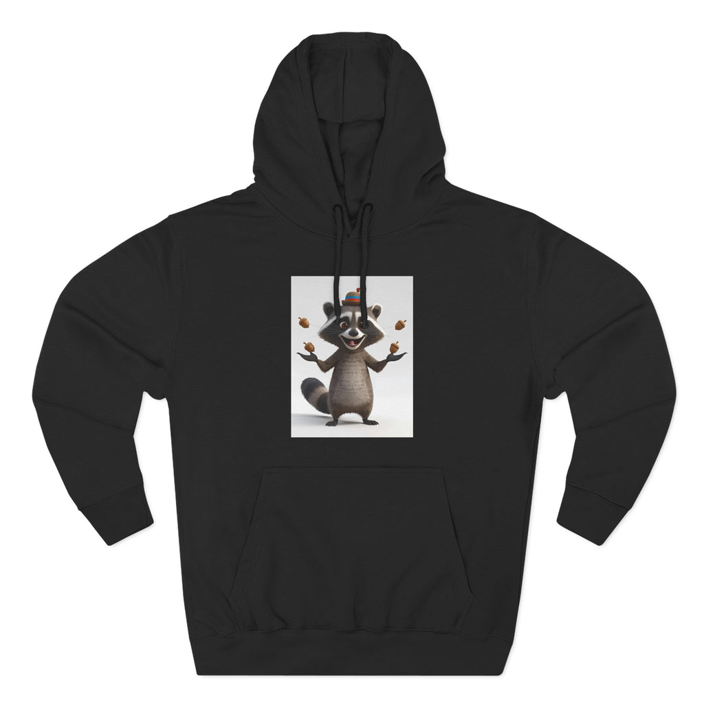 Raccoon Three-Panel Fleece Hoodie