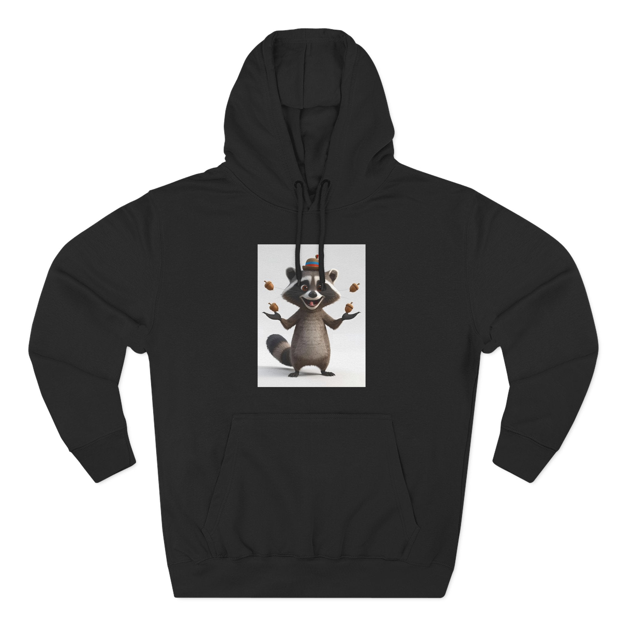 Raccoon Three-Panel Fleece Hoodie