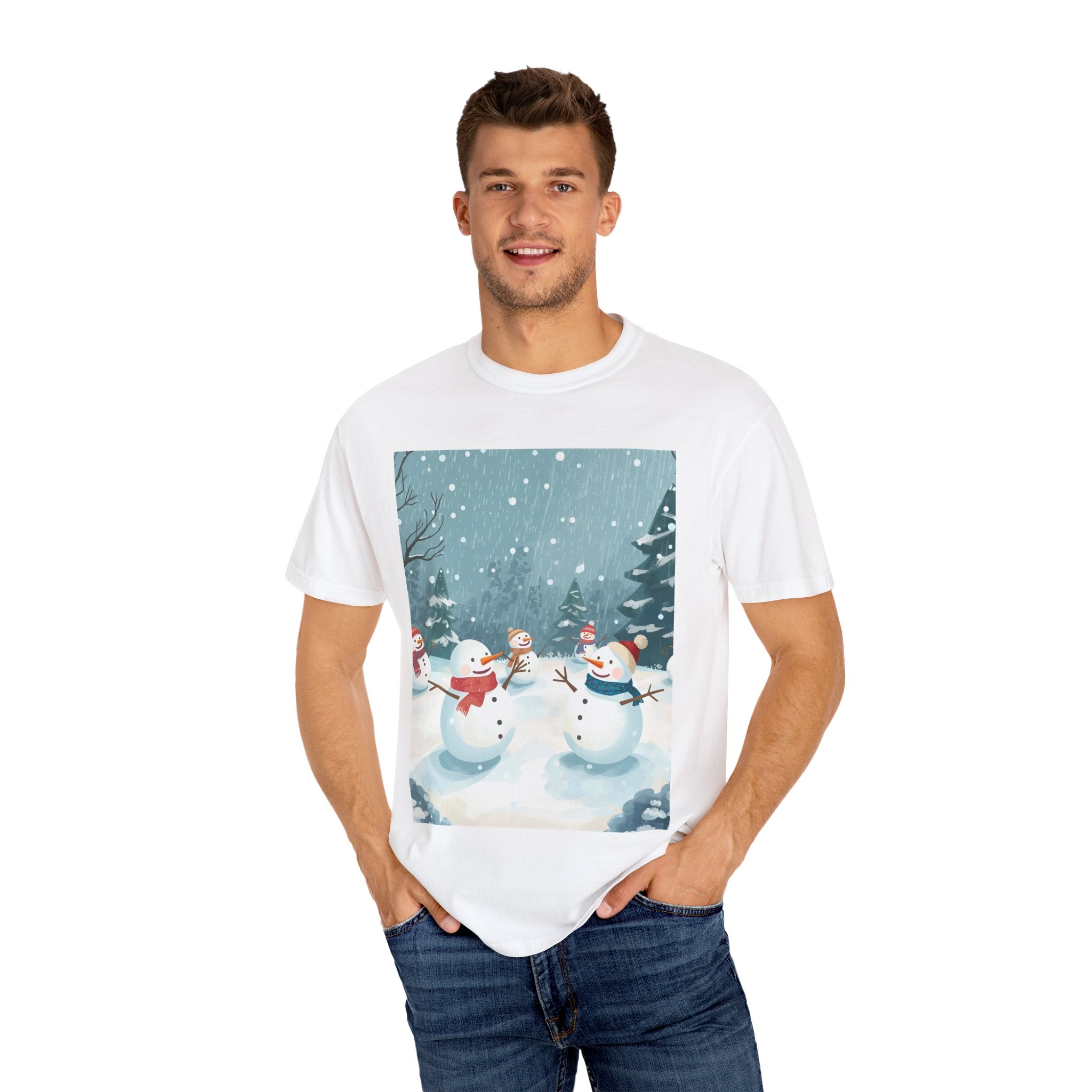 Festive Christmas Winter Wonderland Snowman T-shirt | Holiday Tee, Christmas Apparel, Gift for Him/Her, Graphic Shirt, Seasonal Fashion