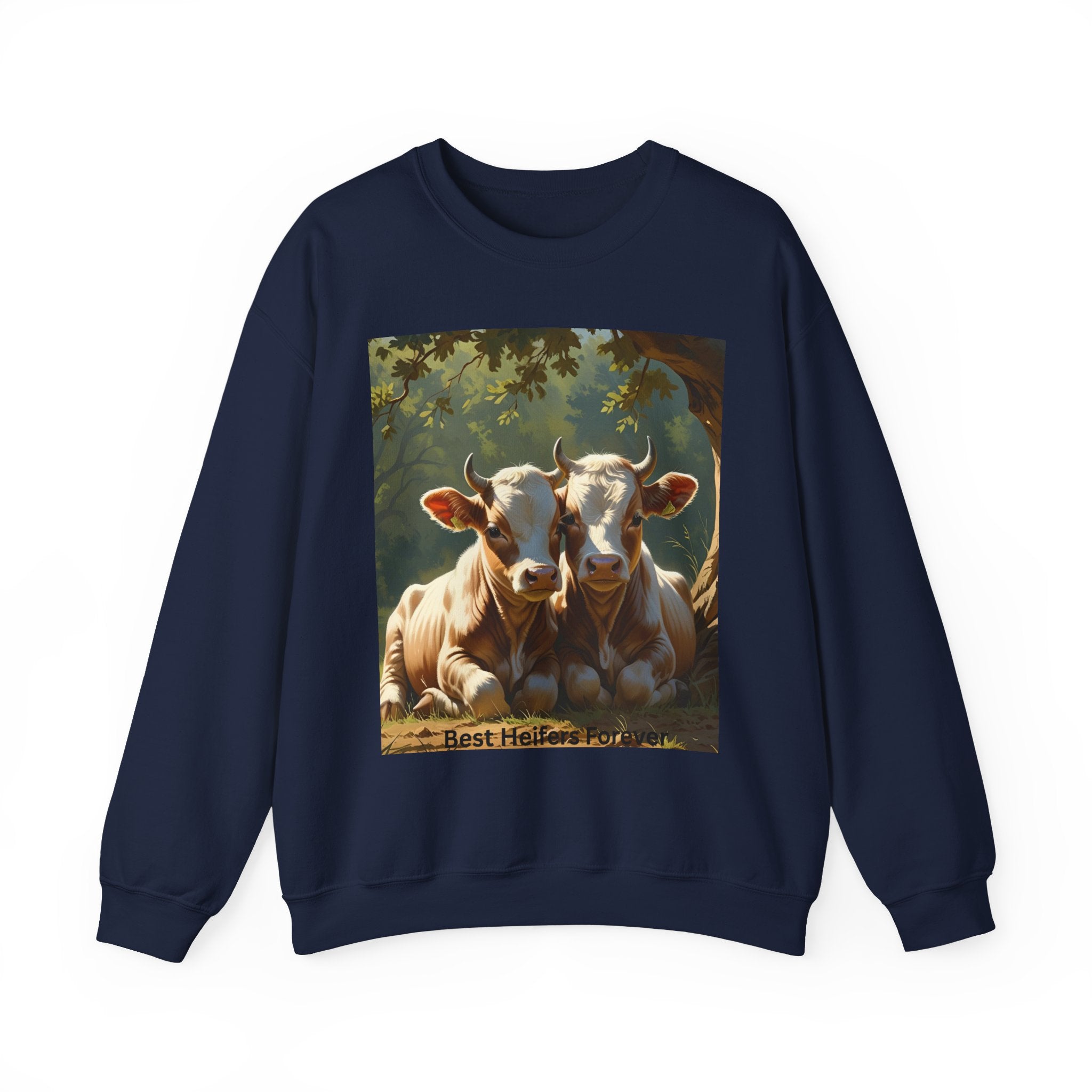Cozy Cow Crewneck Sweatshirt, Unisex Pullover, Animal Lover Gift, Farmhouse Decor, Best Friends, Cute Sweatshirt