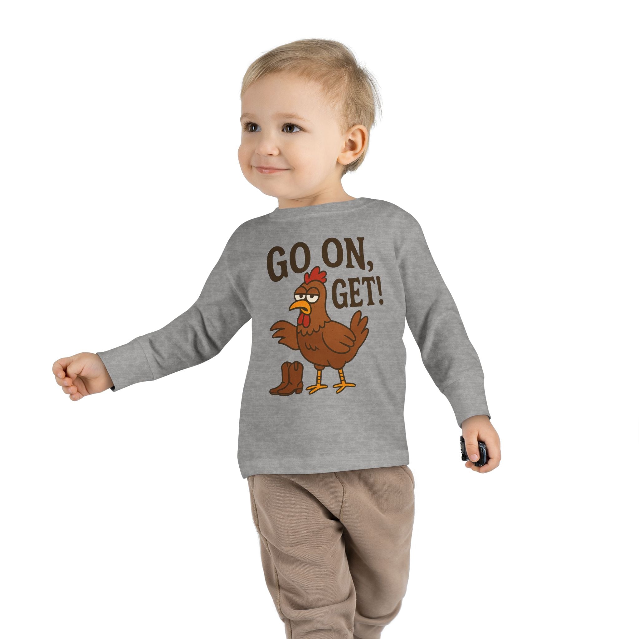 Go On Get Funny Chicken Youth Shirt