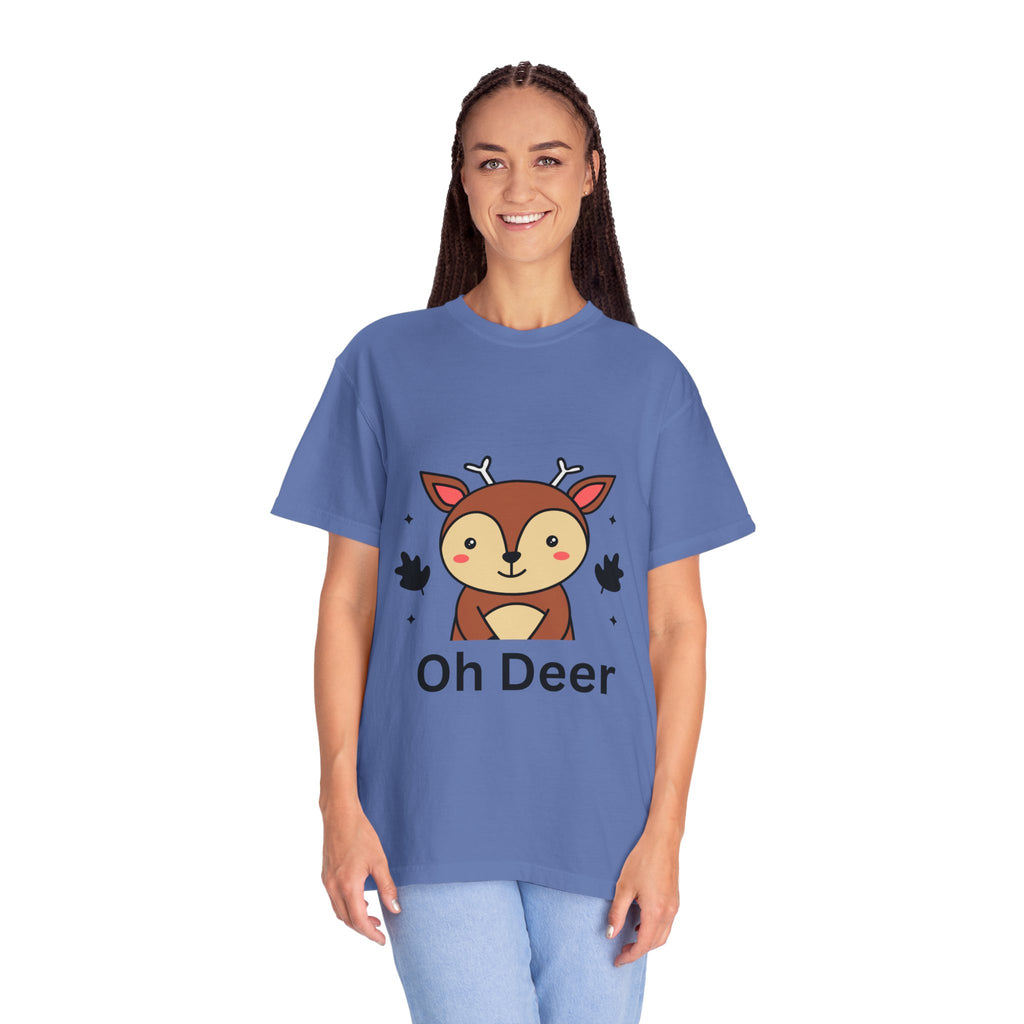 Cute Animal Graphic T-Shirt, Oh Deer Tee, Gift for Animal Lovers, Funny Shirt for Family, Casual Wear, Unisex Fashion