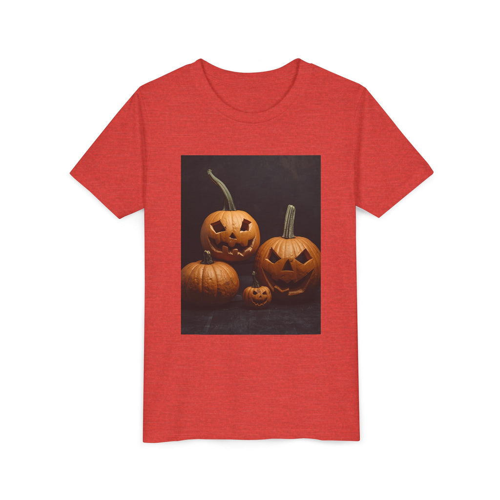 Spooky Halloween Pumpkin Youth Short Sleeve Tee