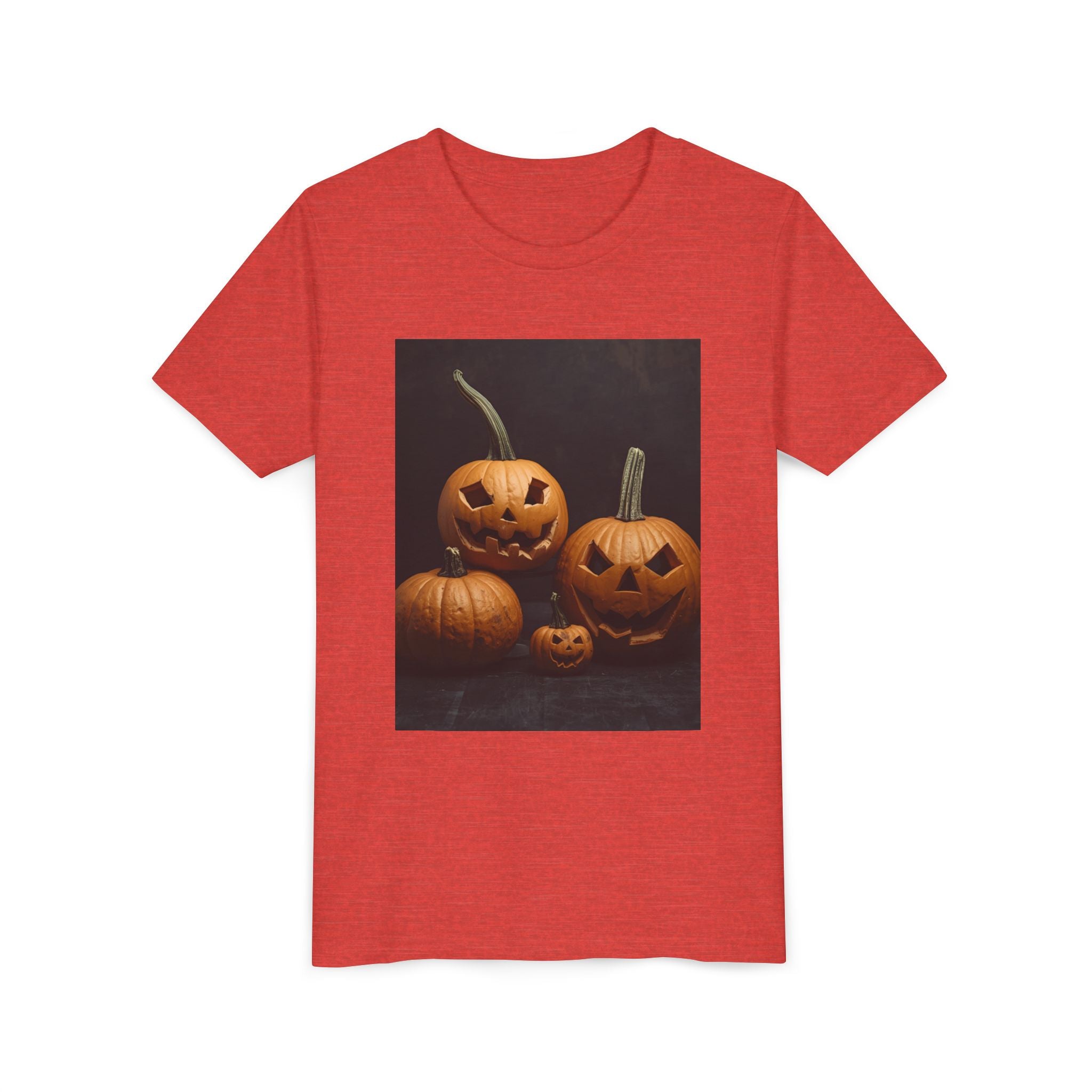 Spooky Halloween Pumpkin Youth Short Sleeve Tee
