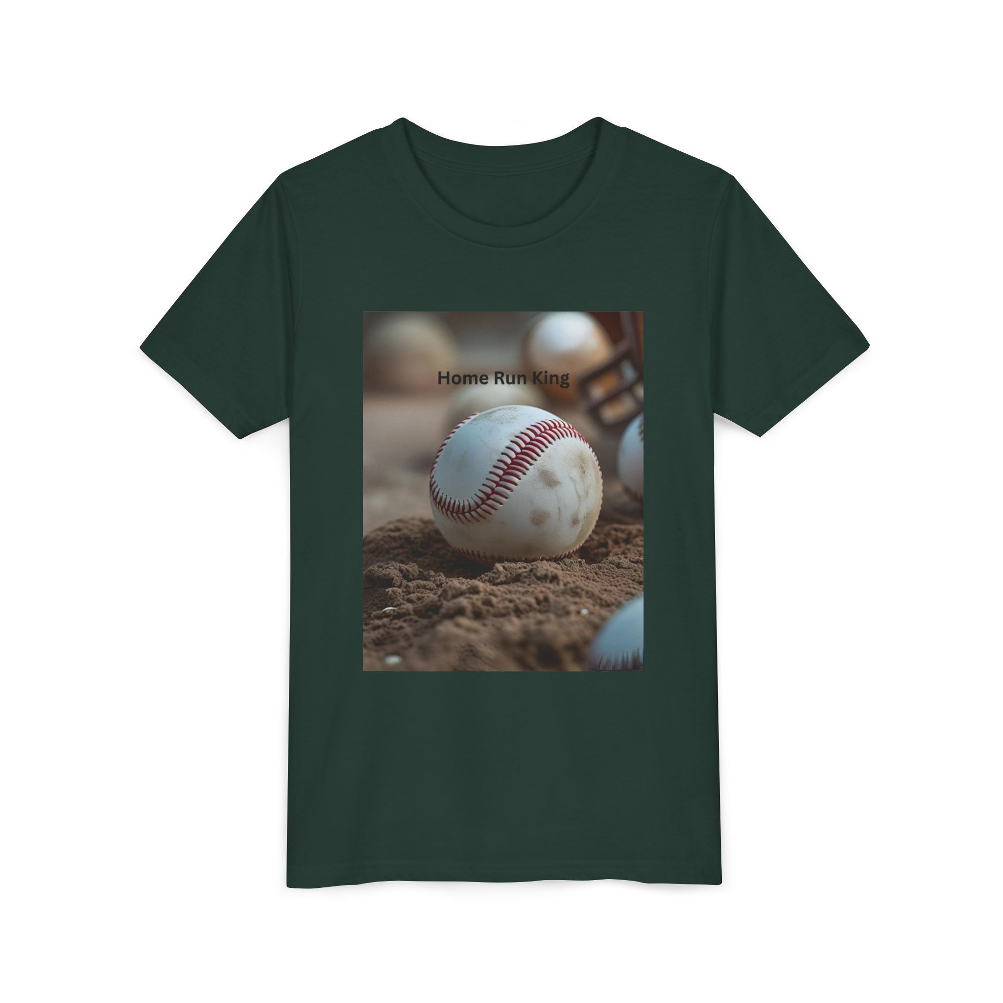 Home Run King Youth Tee, Baseball Shirt, Kids Sports Apparel, Gift for Young Athletes, Perfect for Birthdays, Sports Events, Team Spirit