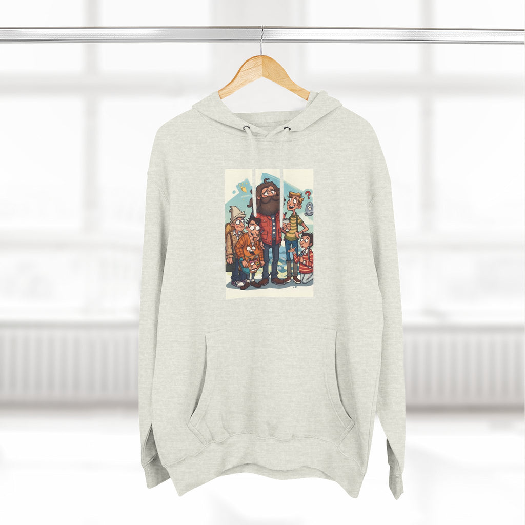 Cozy Family Fun Hoodie, Three-Panel Fleece Sweatshirt, Gift for Parents, Casual Wear, Holiday Apparel, Winter Fashion