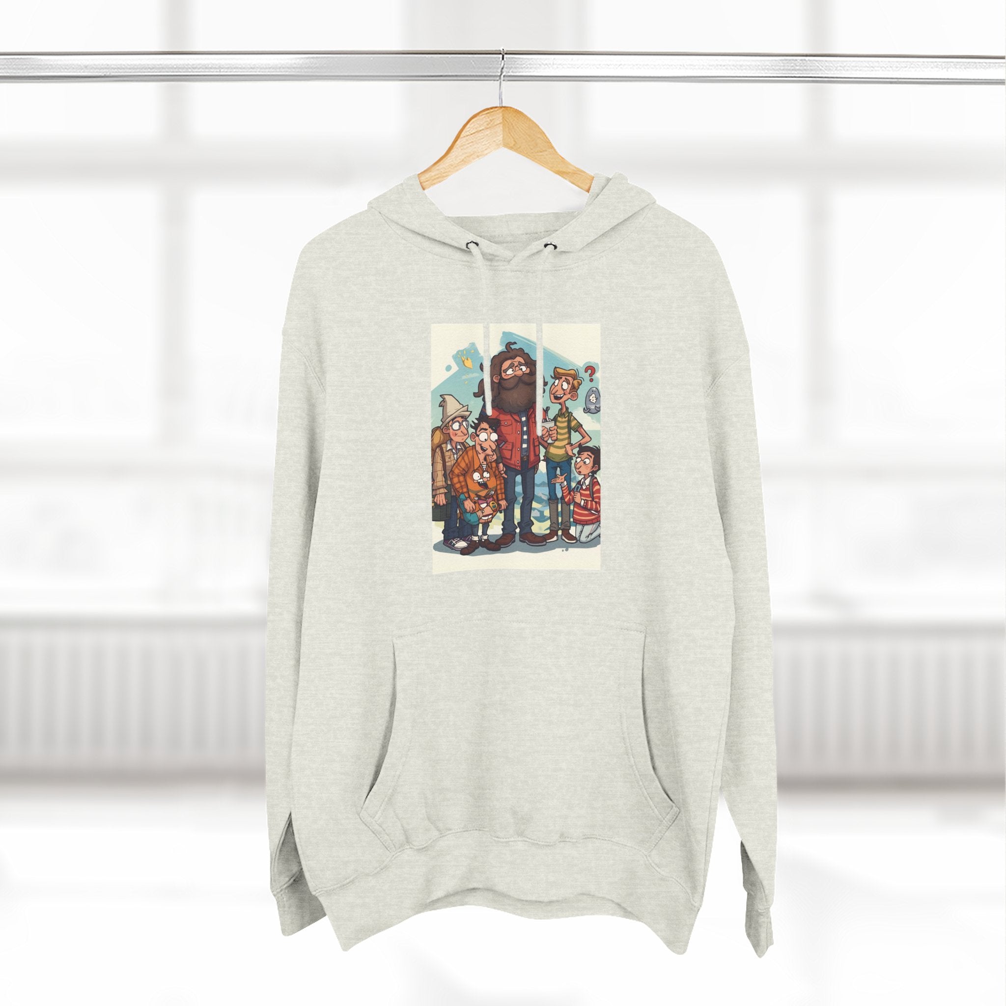 Cozy Family Fun Hoodie, Three-Panel Fleece Sweatshirt, Gift for Parents, Casual Wear, Holiday Apparel, Winter Fashion