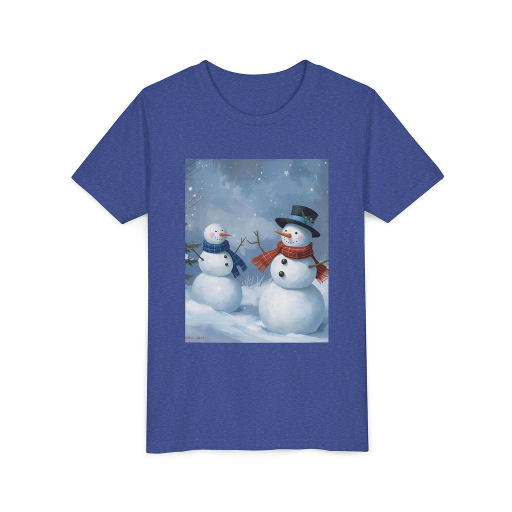 Christmas Snowman Family Youth Short Sleeve Tee