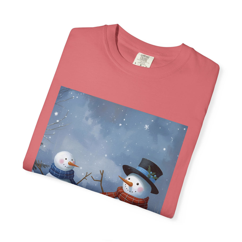 Christmas Snowman Family T-Shirt, Unisex Graphic Tee, Holiday Gift, Winter Apparel, Cozy Casual Wear, Christmas T-Shirt