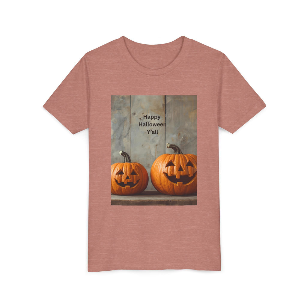 Halloween Pumpkin Youth Tee, Spooky Kids Shirt, Pumpkin Graphic Tee, Fall Celebration Gift, Trick or Treat Outfit