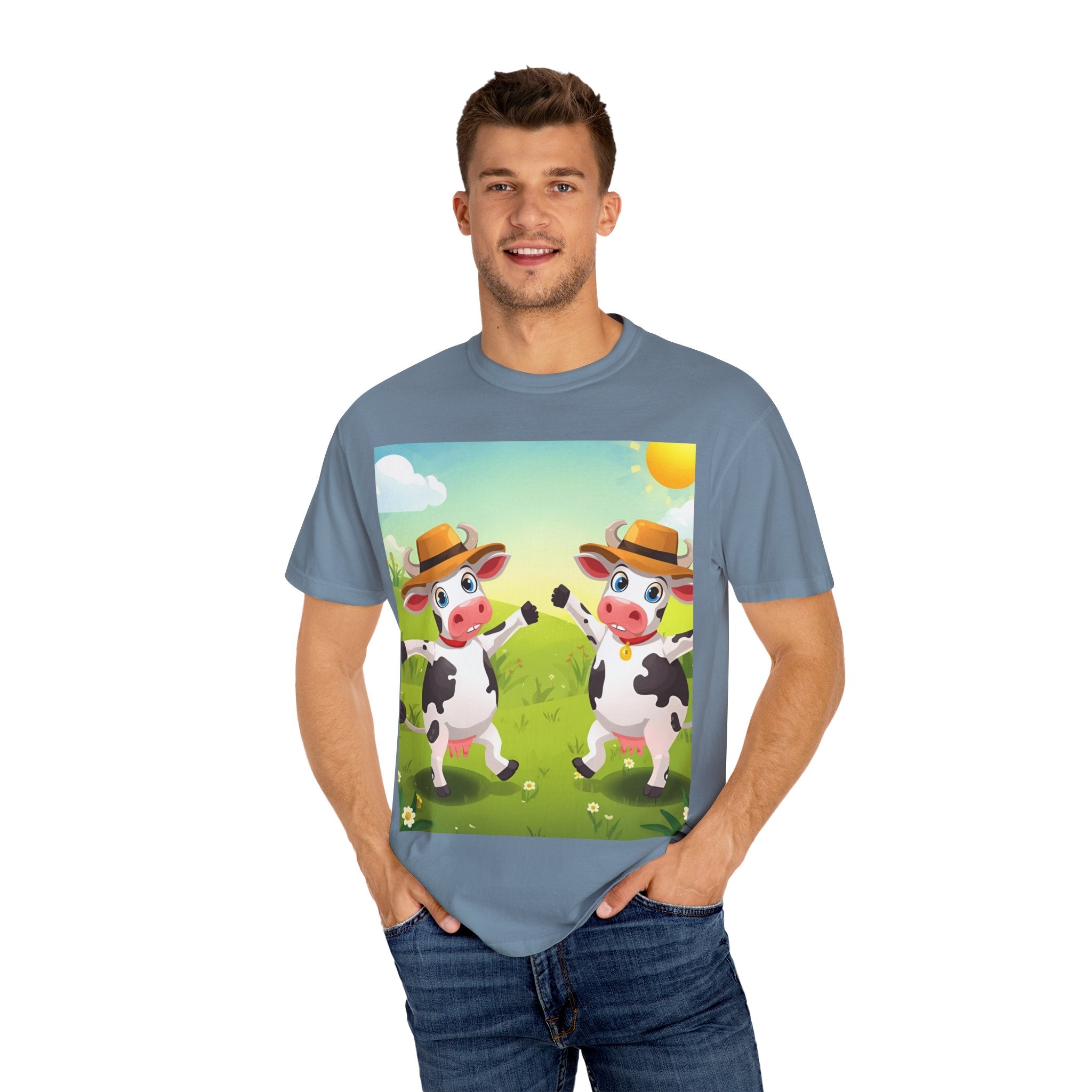 Cute Cow Fun Farm Playful Cow Graphic T-Shirt, Fun Tee for Kids, Animal Lovers, Farm Life, Casual Wear, Summer Vibes, Birthday Gift