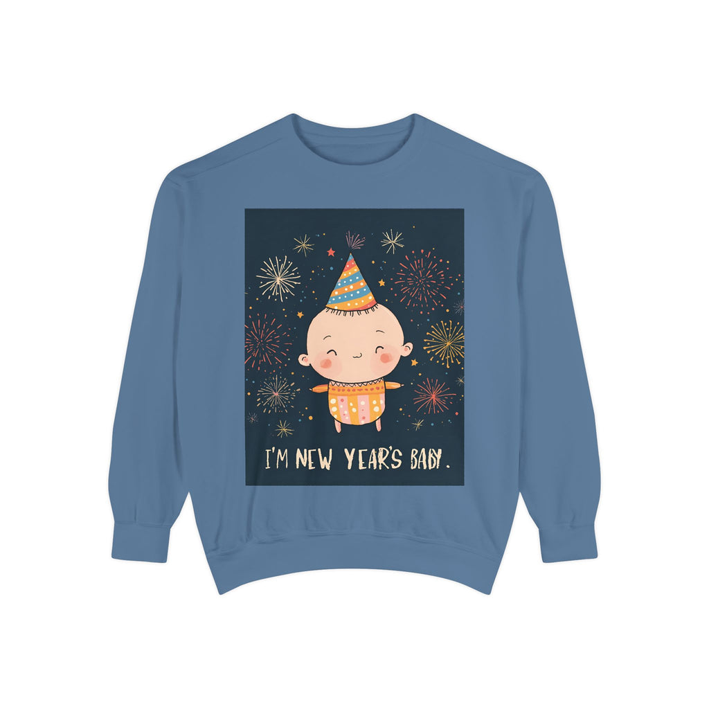 I Am A New Years Baby Unisex Garment-Dyed Sweatshirt