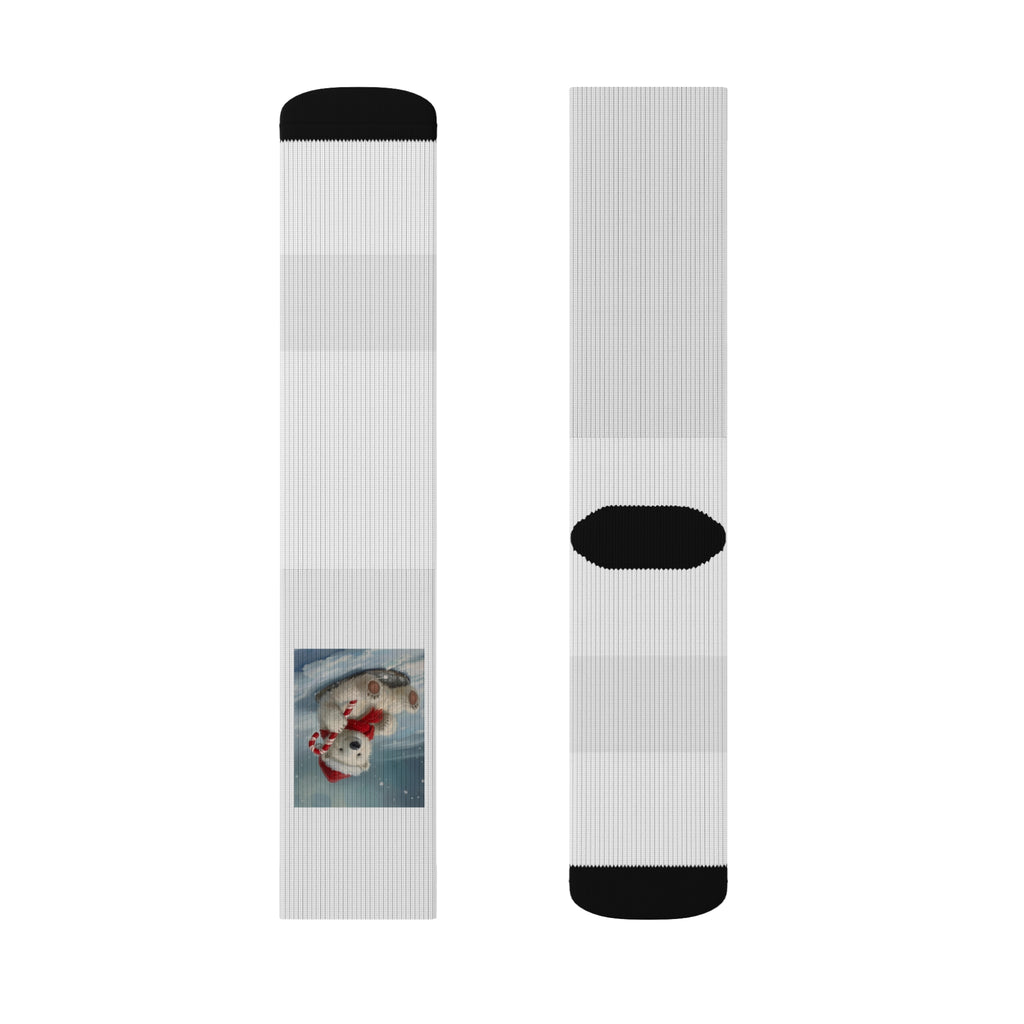Cute Christmas Bear Sublimation Socks