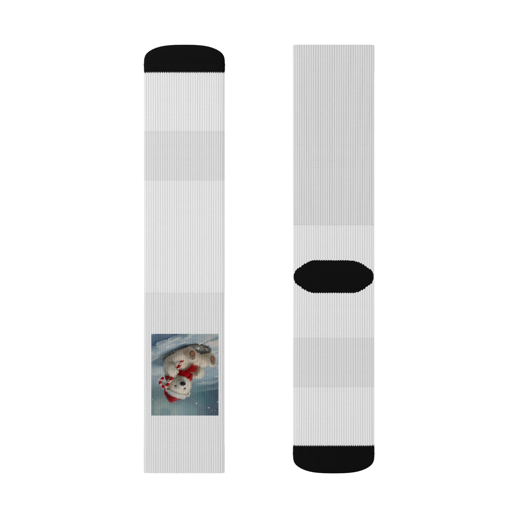 Cute Christmas Bear Sublimation Socks