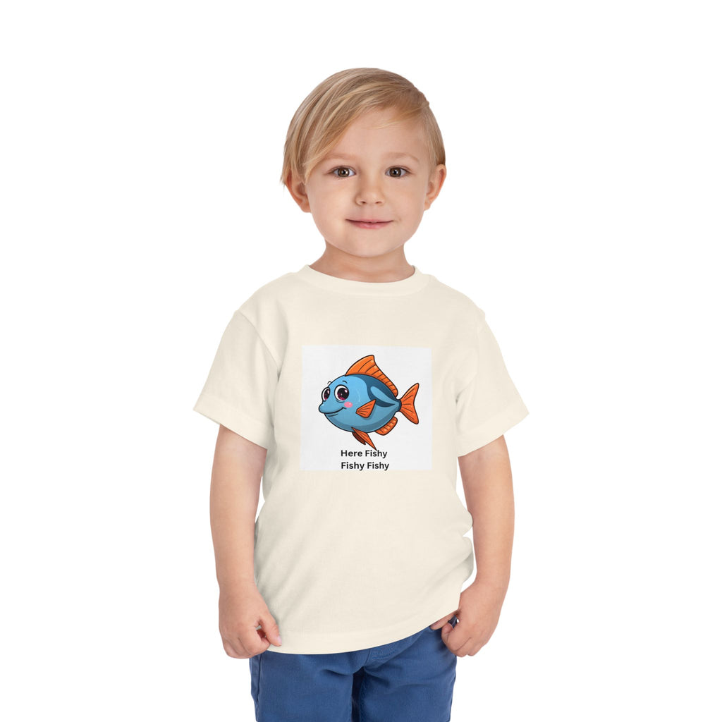 Here Fishy Fishy Fishy Toddler Short Sleeve Tee