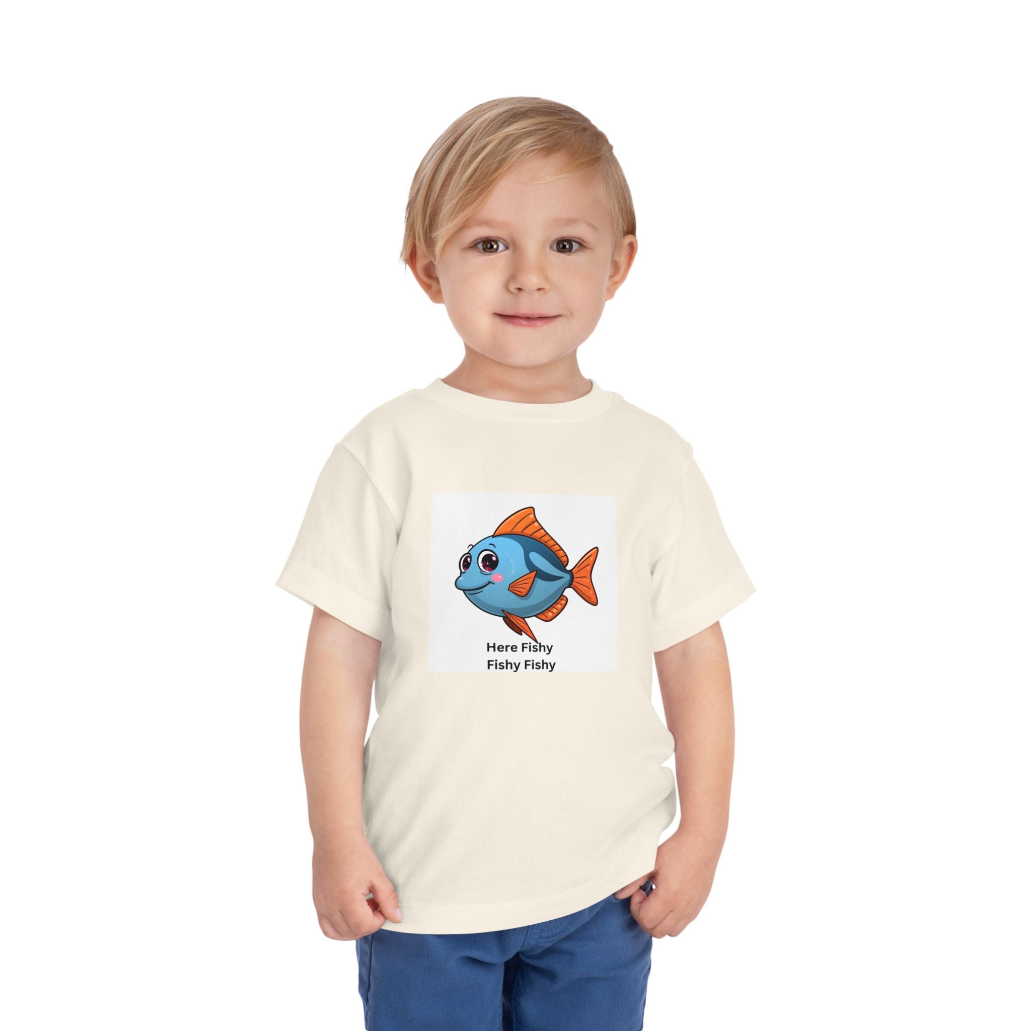Here Fishy Fishy Fishy Toddler Short Sleeve Tee
