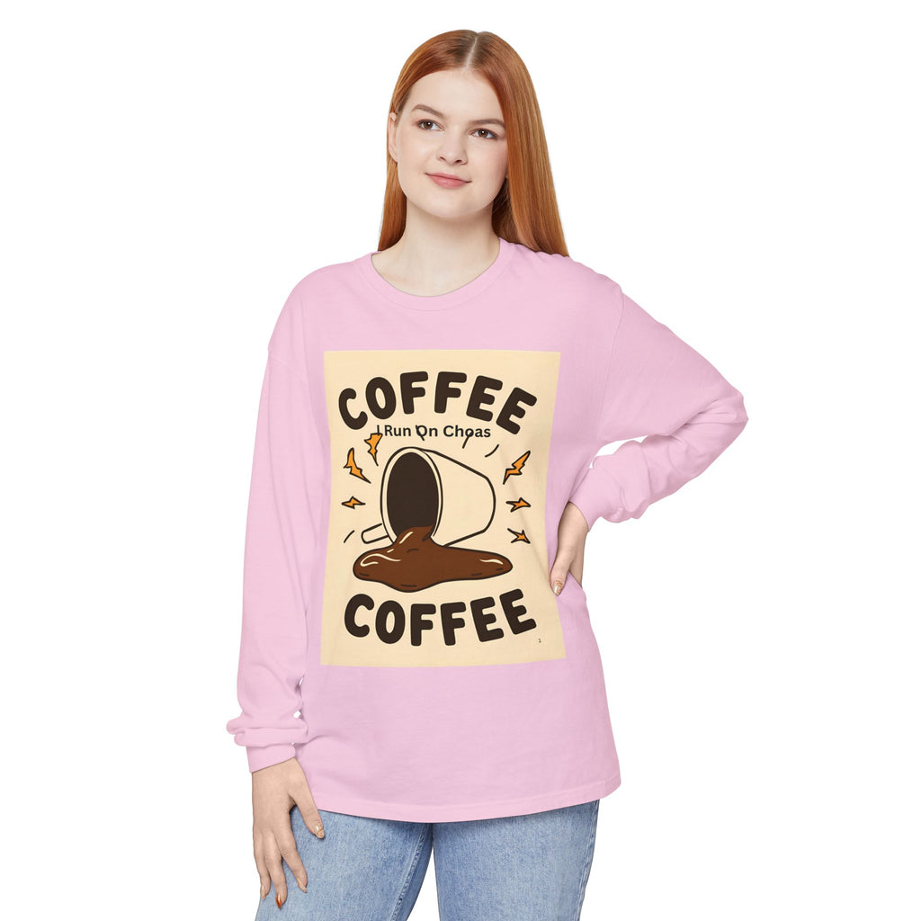 Coffee Coffee Unisex Garment-dyed Long Sleeve T-Shirt