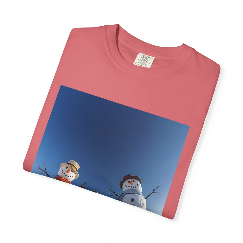 Festive Christmas Snowman Winter T-Shirt | Cozy Unisex Tee for Holiday Celebrations, Winter Apparel, Christmas Gift, Snow Fun