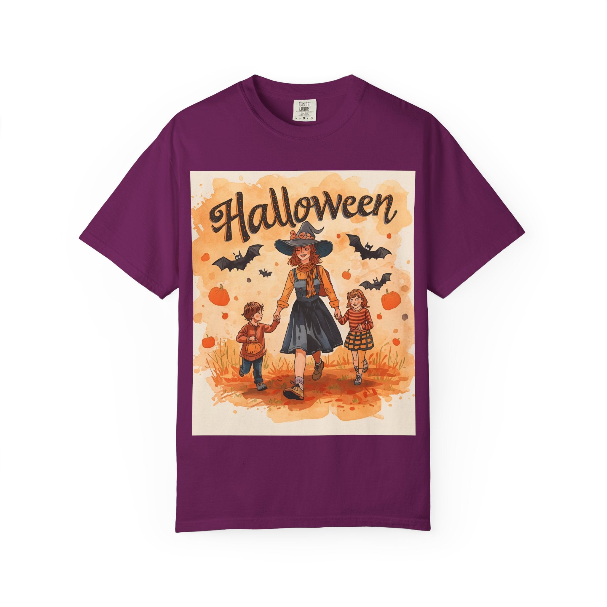 Halloween Themed Mom And Children Unisex T-shirt, Spooky Family Shirt, Fall Apparel, Halloween Costume Tee, Handcrafted Halloween Gift