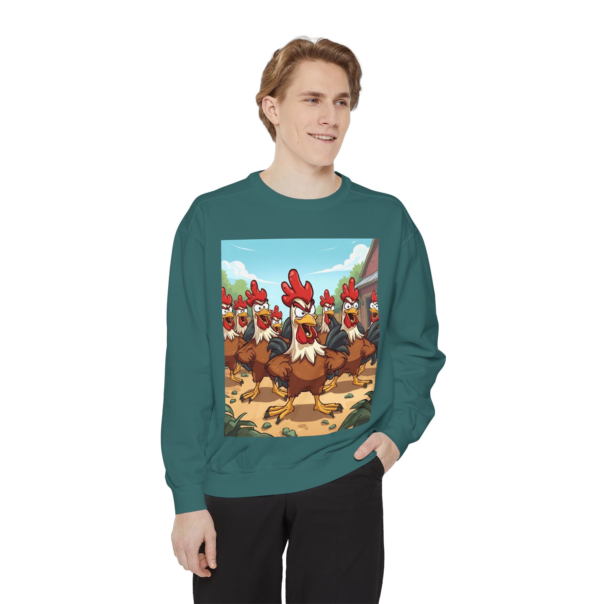 Chicken Funny Unisex Garment-Dyed Sweatshirt