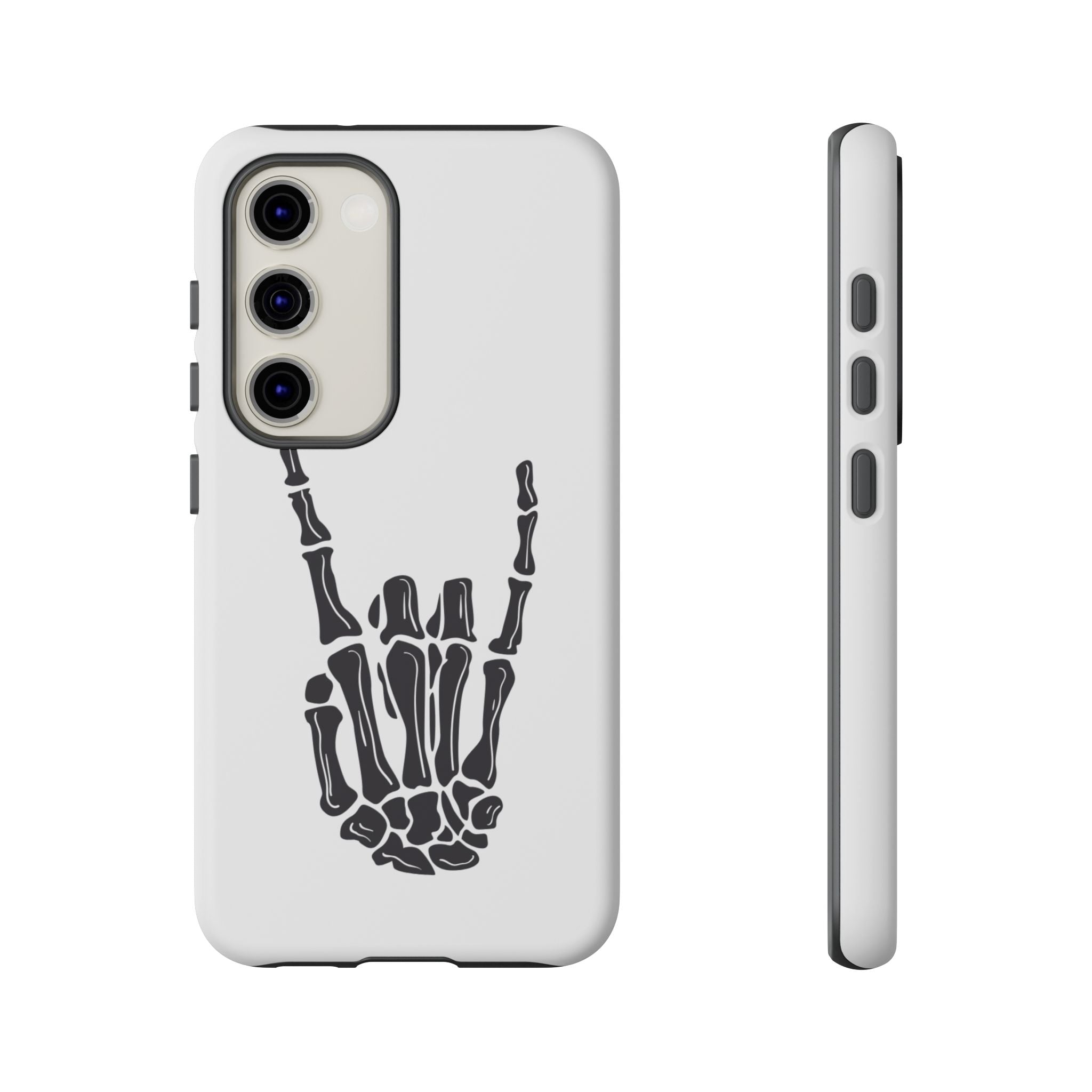 Rock On Skeleton Phone Case, Edgy Phone Cover, Tough Cases for Music Lovers, Halloween Accessories, Gifts for Him
