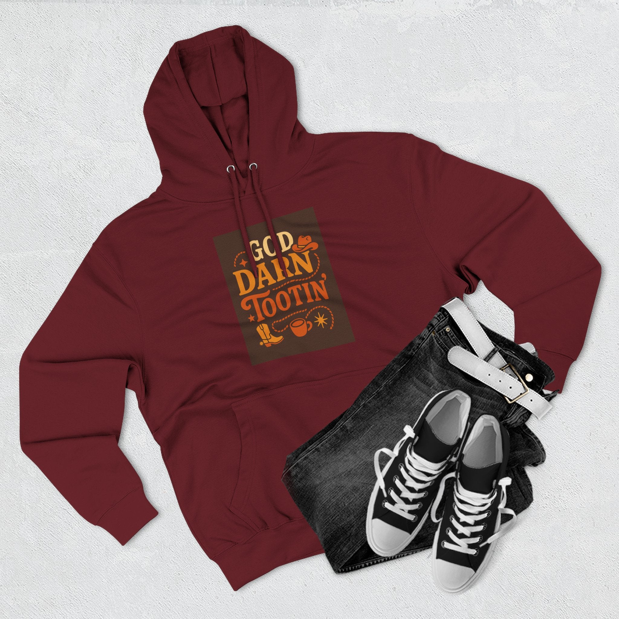 God Darn Tootin Three-Panel Fleece Hoodie