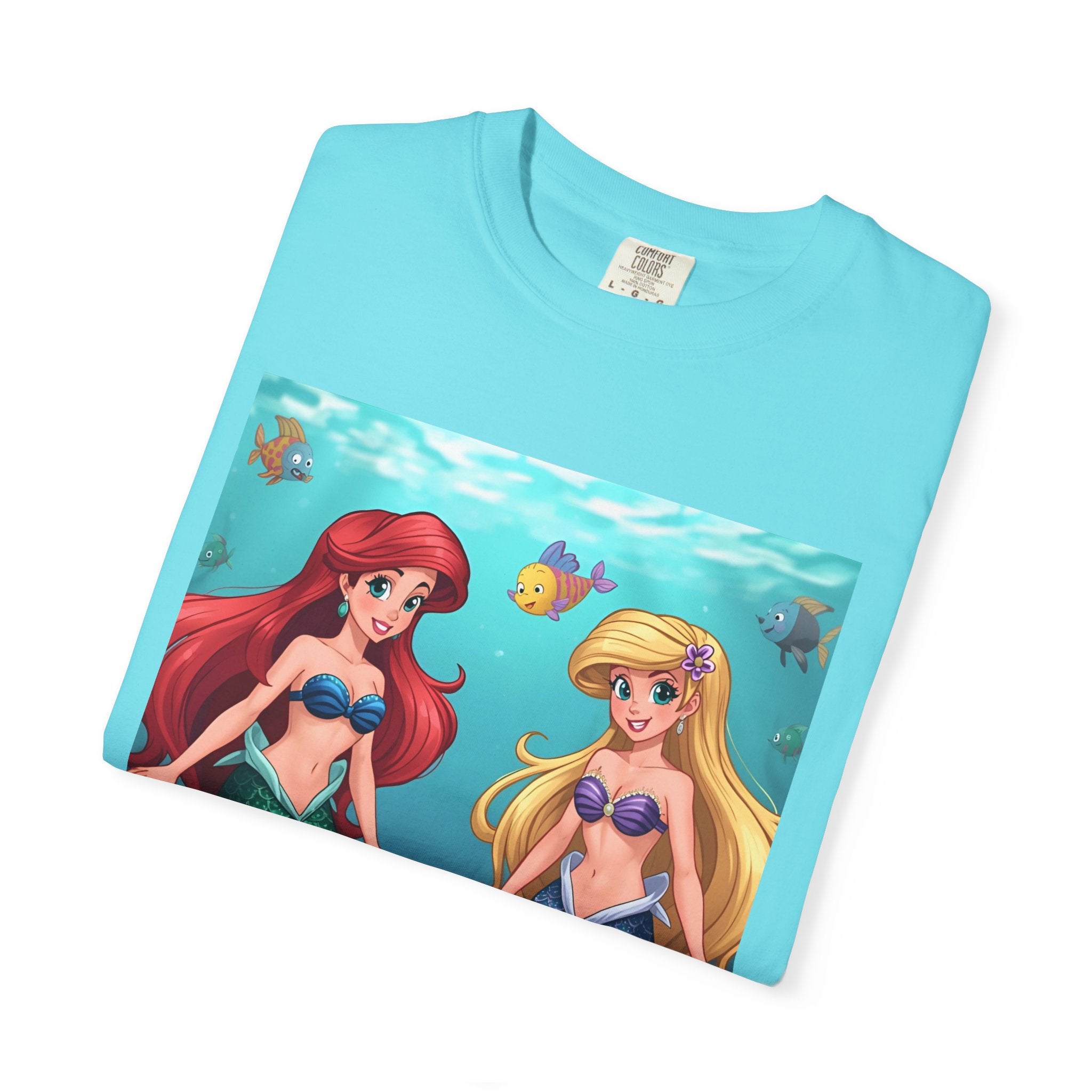 Mermaid Friends T-Shirt, Colorful Underwater Theme Tee, Gift for Sea Lovers, Perfect for Summer, Birthday Present, Beachwear