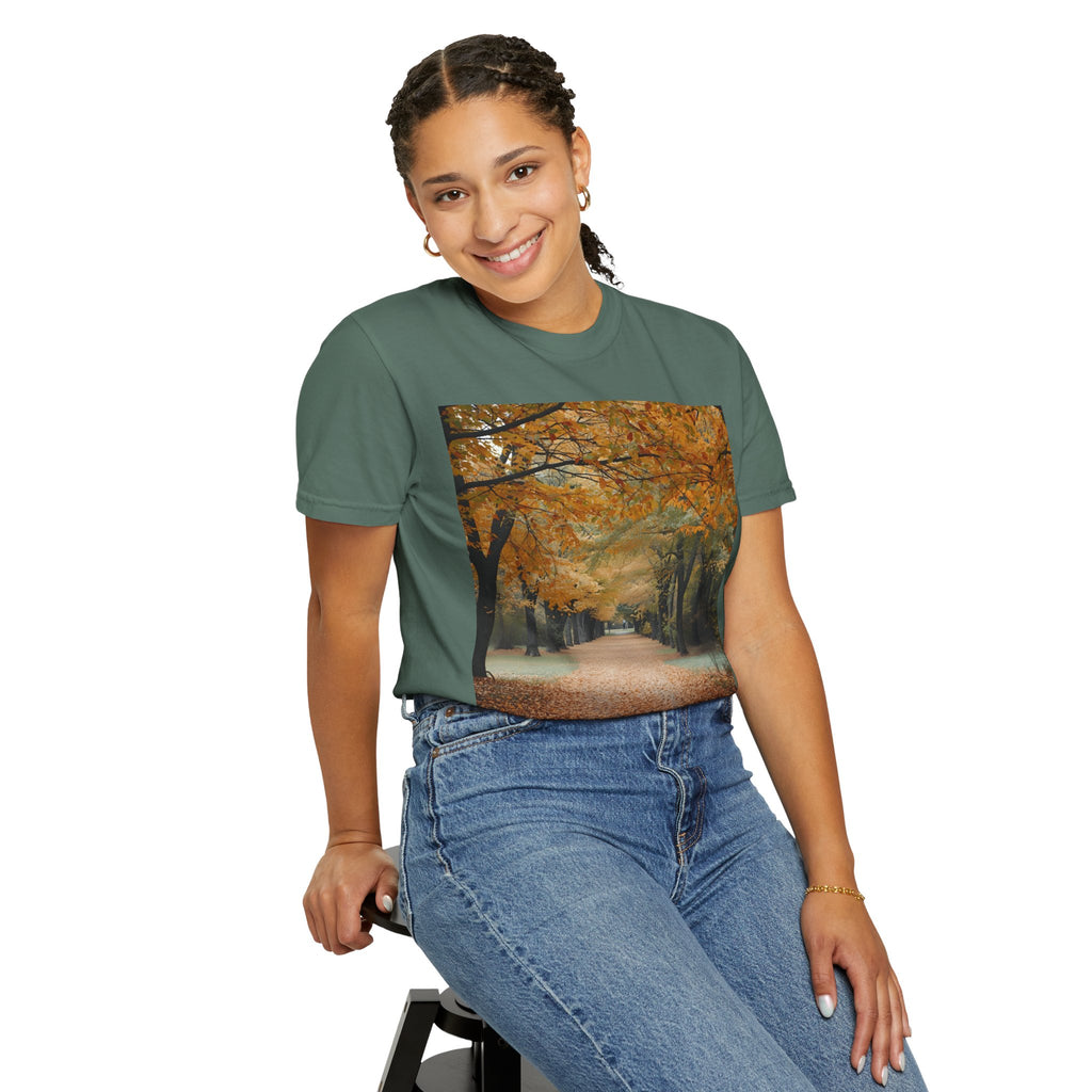 Autumn Pathways Unisex T-Shirt - Cozy Fall Vibes, Nature Lover's Tee, Seasonal Style, Perfect for Thanksgiving, Outdoors Events