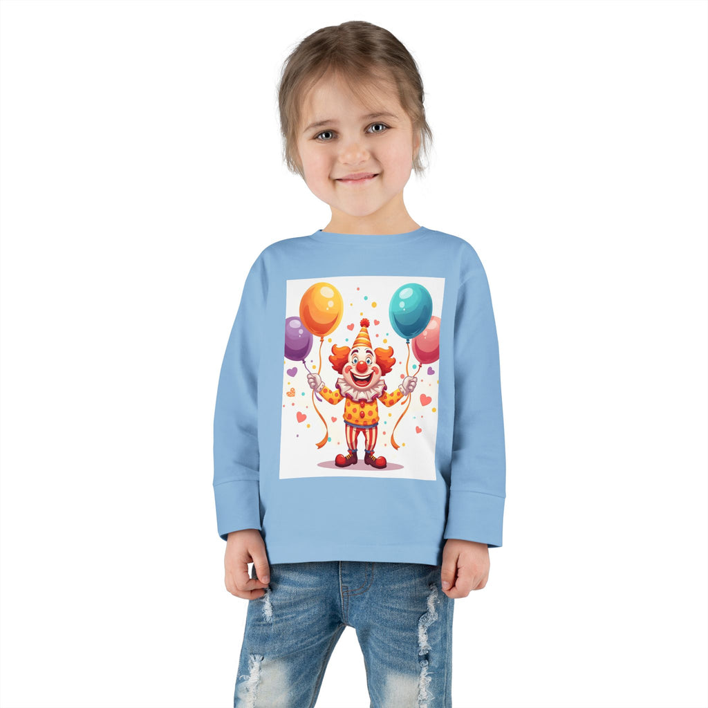 Funny Clown Toddler Long Sleeve Tee