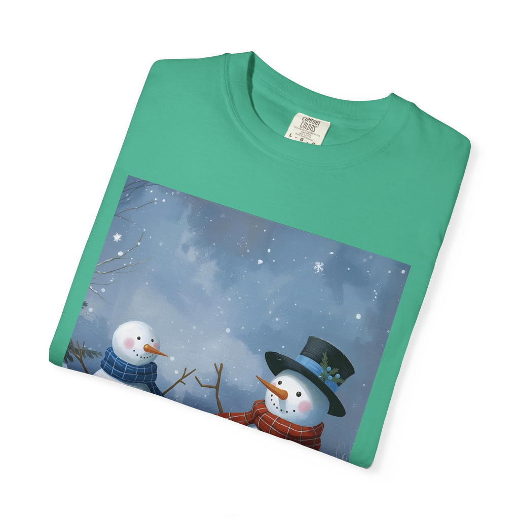 Christmas Snowman Family T-Shirt, Holiday Gift, Cozy Tee, Unisex Snowman Shirt, Festive Apparel, Winter Celebration Wear
