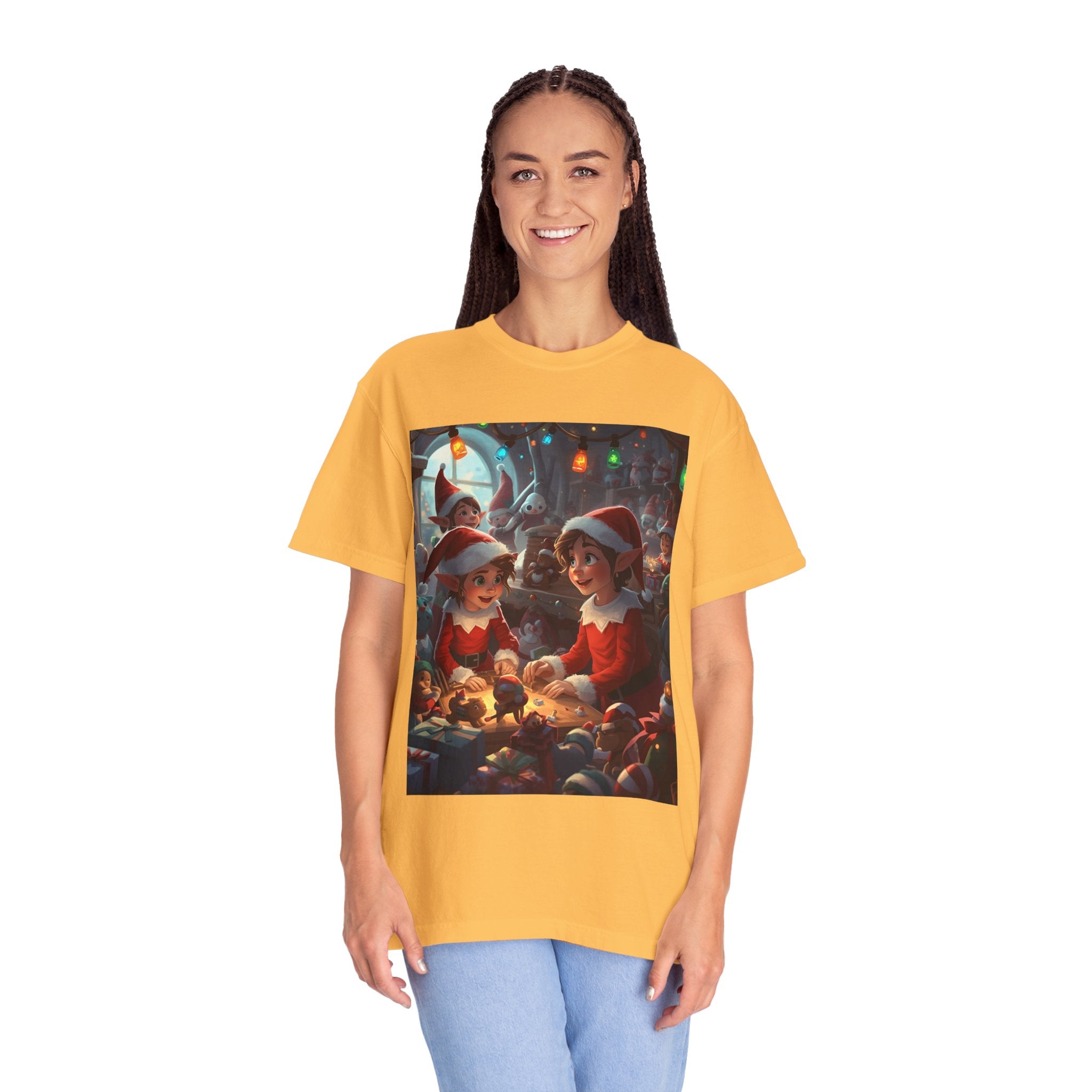 Festive Christmas Elf T-Shirt, Holiday Gift, Unisex Tee, Seasonal Wear, Family Celebration, Santa Theme