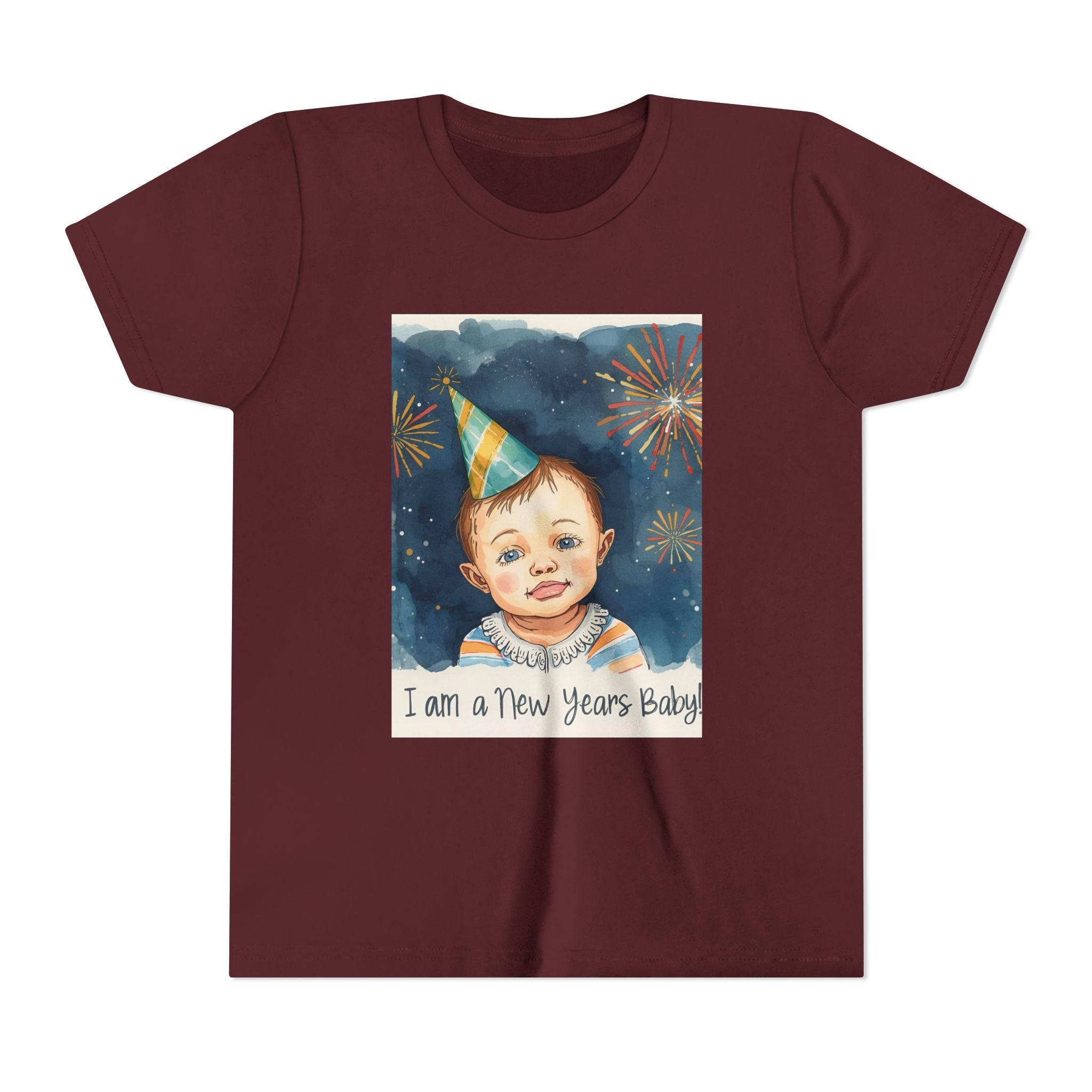 I Am A New Years Baby Youth Short Sleeve Tee